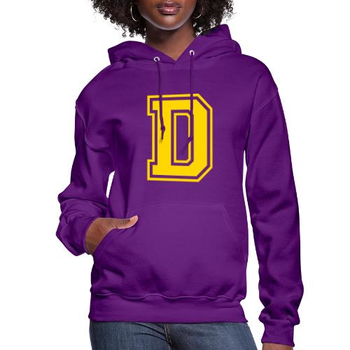 Letter D – Capital Athletic Alphabet Monogram - Women's Hoodie