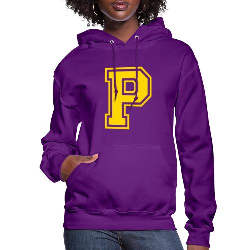Letter P – Capital Athletic Alphabet Monogram - Women's Hoodie