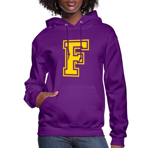 Letter F – Capital Athletic Alphabet Monogram - Women's Hoodie