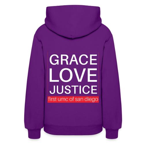 Grace Love Justice - square - Women's Hoodie