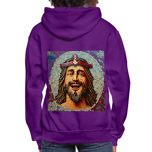 happy mosaic jesus - Women's Hoodie
