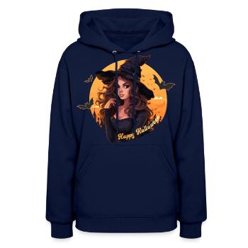 Enchanting Witch - Happy Halloween - Women's Hoodie - navy - Front - Camila (177cm)