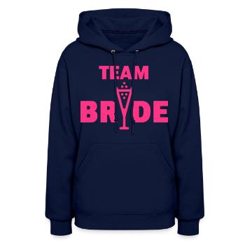 Team Bride Bubbly (Hen Night Bachelorette Party P) - Women's Hoodie - navy - Front - Camila (177cm)