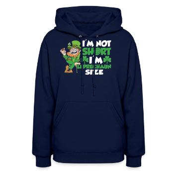 I'm Not Short I'm Leprechaun Size St Patricks Day - Women's Hoodie - navy - Front - Camila (177cm)