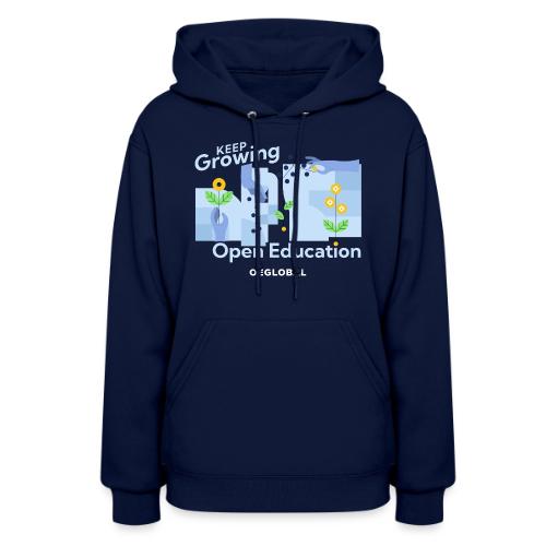 Keep Growing Open Education (dark) - Women's Hoodie