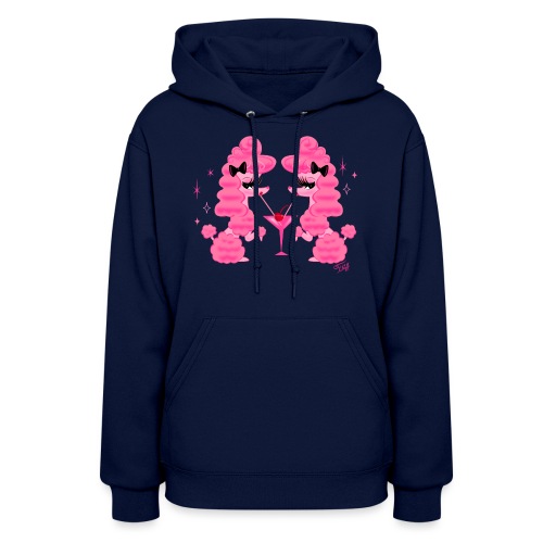 Two Pink Poodles and Martini - Women's Hoodie