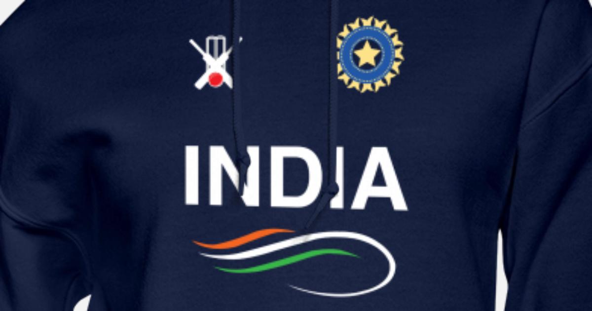 India Cricket Supporters Hoodie - Cotton Polyester Blend Pullover For Cricket Fans