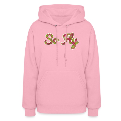 So Fly Pink and Green Plaid - Women's Hoodie