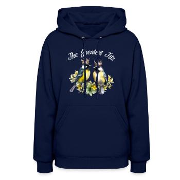 Nice tits - great tits - Funny Birds T-Shirt - Women's Hoodie - navy - Front - Camila (177cm)