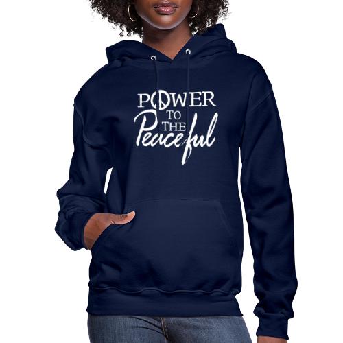Power To The Peaceful - White - Women's Hoodie