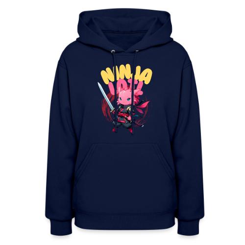 Kawaii Axolotl Ninja - Women's Hoodie