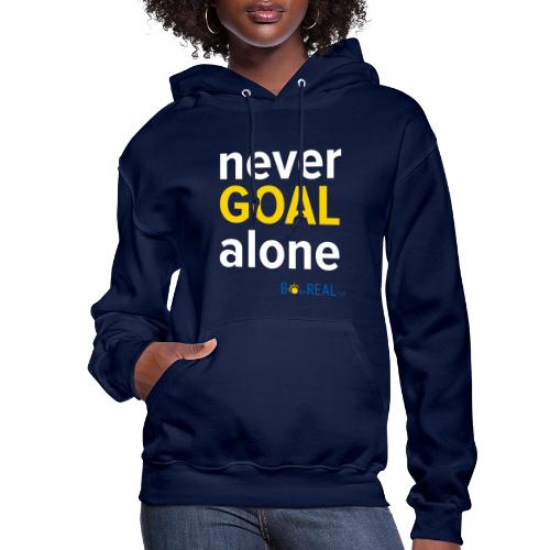 Never GOAL Alone - Black/Navy - Women's Hoodie