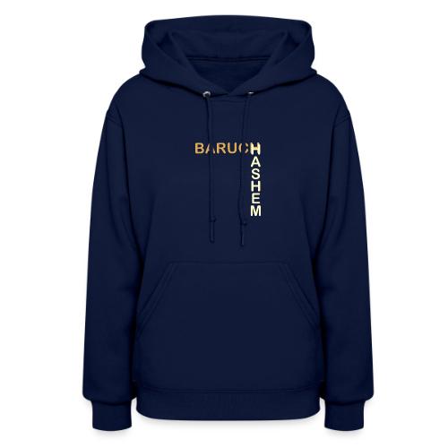 Baruch HaShem – L-Layout Typography - Women's Hoodie