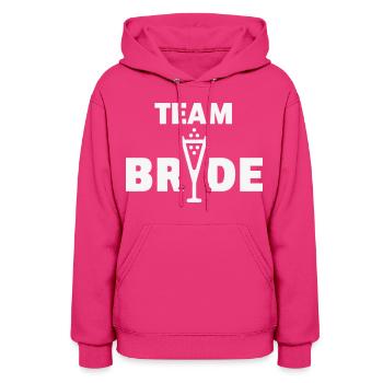 Team Bride Bubbly (Hen Night Bachelorette Party W) - Women's Hoodie - fuchsia - Front - Camila (177cm)