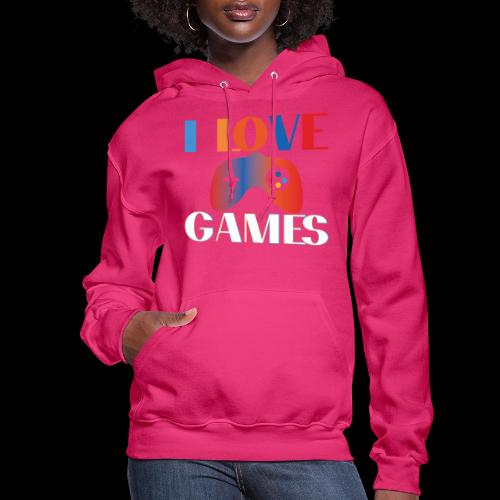 I Love Games Rainbow Controller - Women's Hoodie