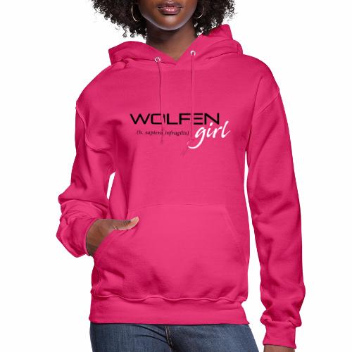 Wolfen Girl on Pink - Women's Hoodie