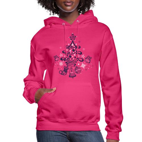 Cute Christmas Tree with Gifts - Women's Hoodie