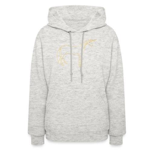 unicorn gold outline - Women's Hoodie