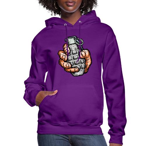 Hand Grenade In Comics Style - Women's Hoodie