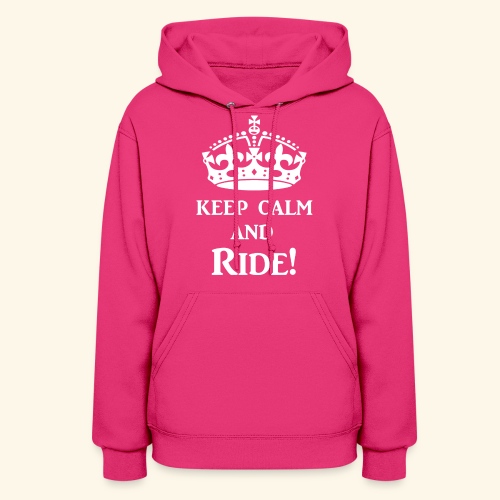 keep calm ride wht - Women's Hoodie