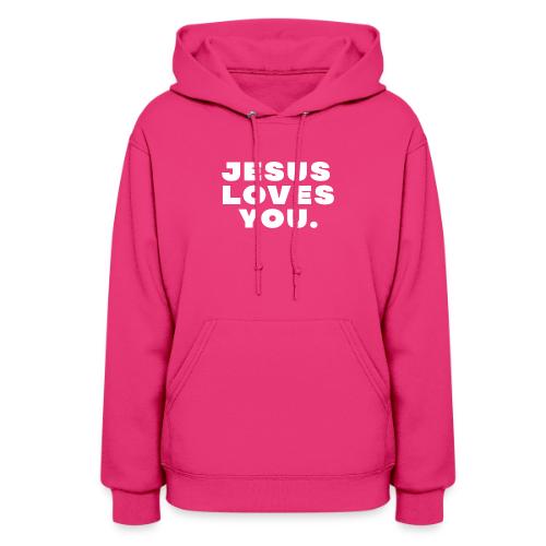 Jesus Loves You • White - Women's Hoodie