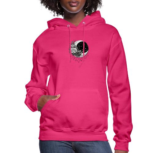 Crescent Moon Floral - Women's Hoodie