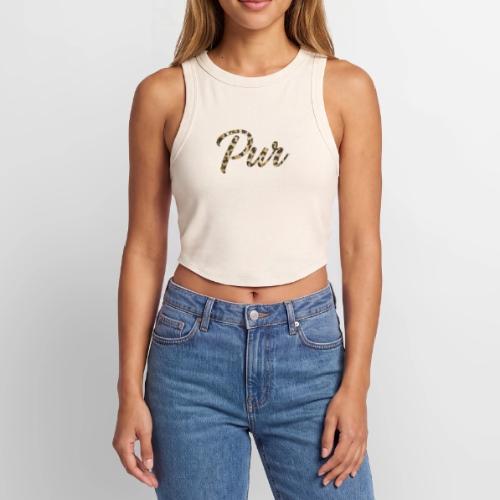 Pur Script - Slim Fit Rib Women's Tank Top