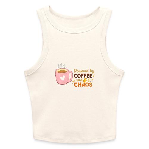 Powered by Coffee and Chaos - Slim Fit Rib Women's Tank Top