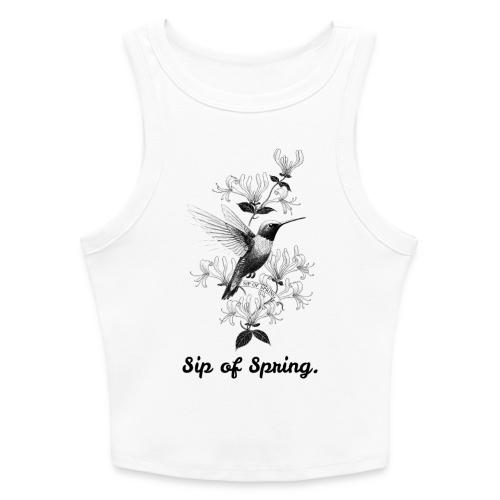 Hummingbird T-Shirt, Honeysuckle Vine - Slim Fit Rib Women's Tank Top