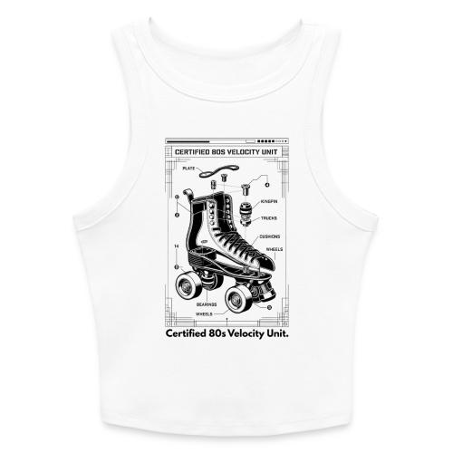 Retro Roller Skate T-Shirt - Slim Fit Rib Women's Tank Top