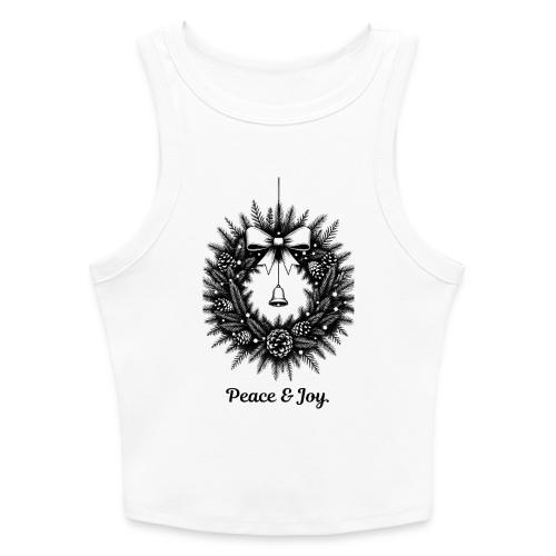 Peace & Joy T-Shirt | Minimalist Elegant Christmas - Slim Fit Rib Women's Tank Top