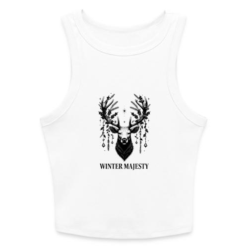 Majestic Reindeer T-Shirt, Poster, & Mug - Slim Fit Rib Women's Tank Top