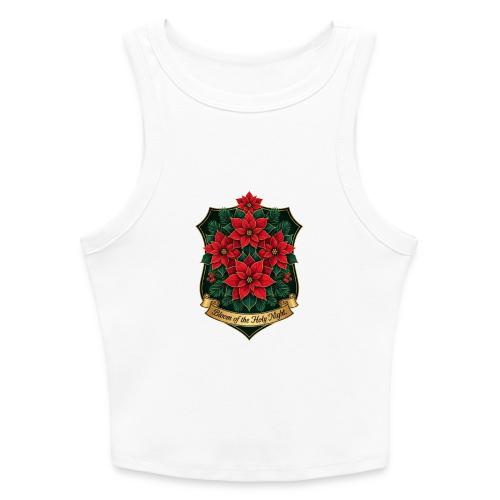 Poinsettia Crest T-Shirt - Slim Fit Rib Women's Tank Top