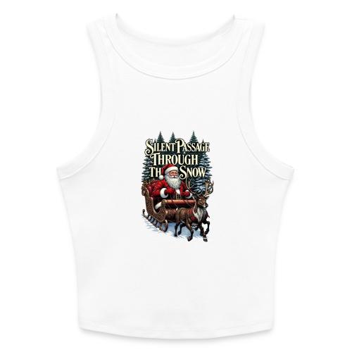Nostalgic Santa T-Shirt - Slim Fit Rib Women's Tank Top
