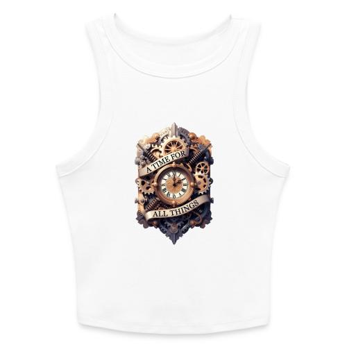 Ornate Clockwork T-Shirt - Slim Fit Rib Women's Tank Top