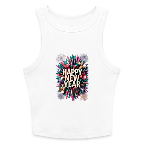 New Year's Party Horn T-Shirt - Slim Fit Rib Women's Tank Top