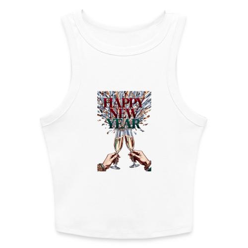 Toasting Hands T-Shirt Confetti Shower Premium - Slim Fit Rib Women's Tank Top