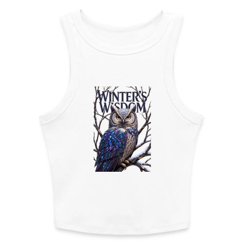 Crystalized Forest Owl T-Shirt - Slim Fit Rib Women's Tank Top