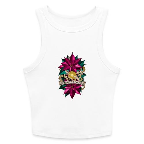 Queen of the Solstice Poinsettia T-Shirt - Slim Fit Rib Women's Tank Top