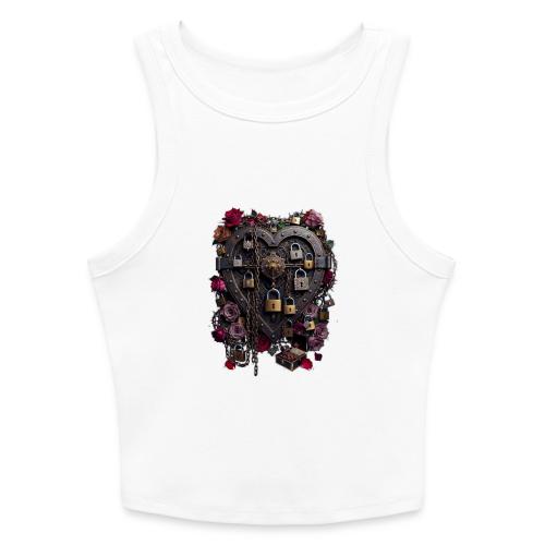 My Heart Permanently on Vacation T-Shirt - Slim Fit Rib Women's Tank Top