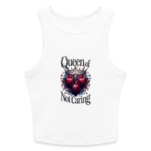 Queen of Not Caring T-Shirt - Slim Fit Rib Women's Tank Top