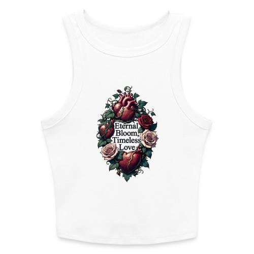 Eternal Bloom Timeless Love Entwined Hearts T-Shir - Slim Fit Rib Women's Tank Top