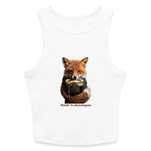 Sly Emerald Fox Toast T-Shirt - Slim Fit Rib Women's Tank Top