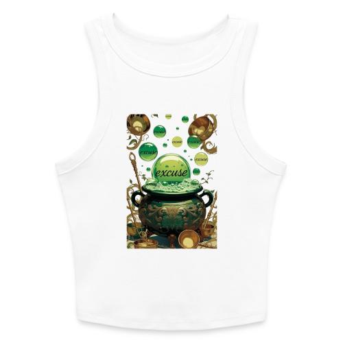 Emerald Excuses Cauldron Graphic Tee - Slim Fit Rib Women's Tank Top