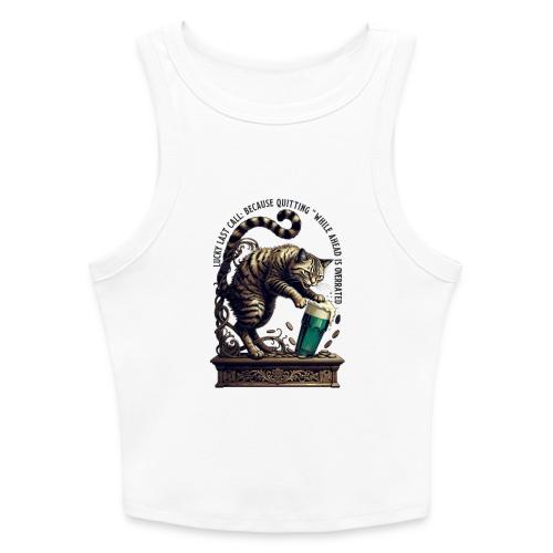Lucky Last Call Cat Graphic Tee - Slim Fit Rib Women's Tank Top