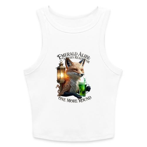 Emerald Alibi Fox Graphic Tee - Slim Fit Rib Women's Tank Top