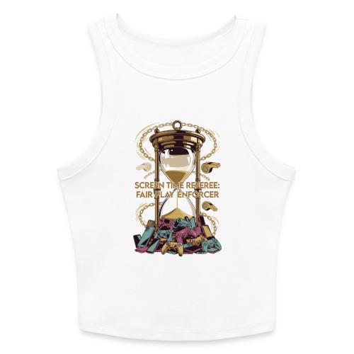 Screen Time Referee T Shirt, Fair Play Enforcer - Slim Fit Rib Women's Tank Top