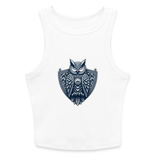 Night Watch Owl T Shirt, Sarcastic Dad Gift - Slim Fit Rib Women's Tank Top