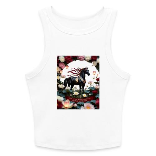 Year of the Horse Harmony T Shirt, Lunar New Year - Slim Fit Rib Women's Tank Top
