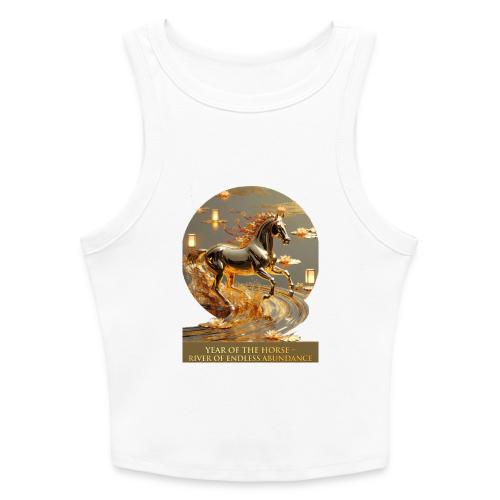 Year of the Horse Abundance T Shirt, Lunar NY Gift - Slim Fit Rib Women's Tank Top